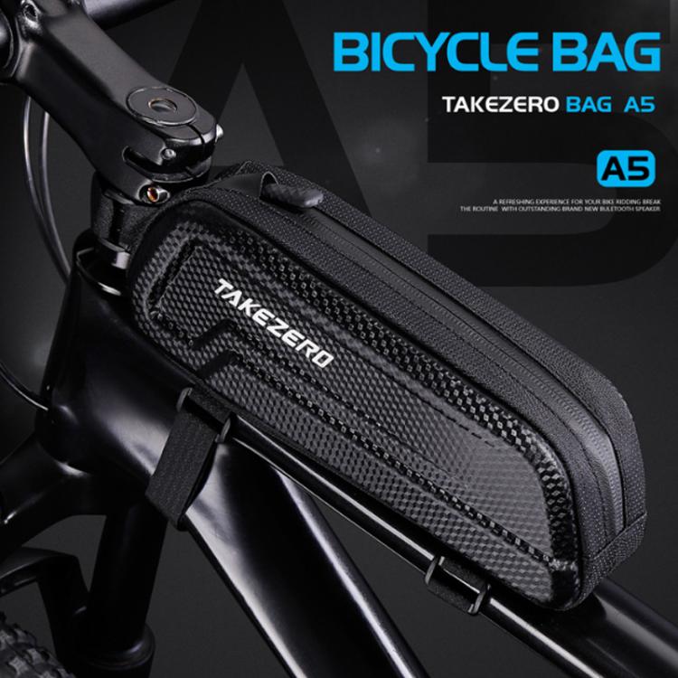 TAKEZERO A5 Hard Shell Bike Frame Bag 1L Top Tube Pouch for Mountain Road Bicycle