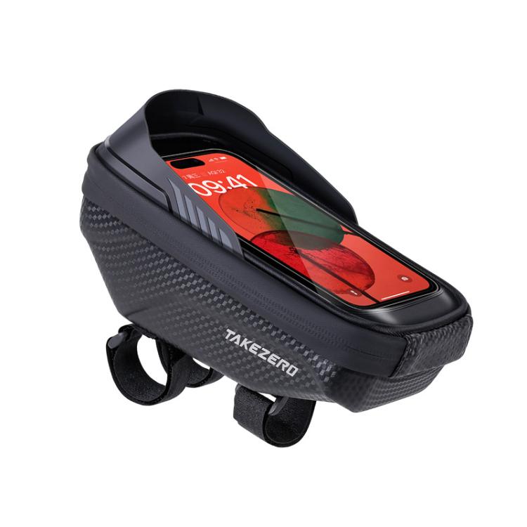 TAKEZERO A1 Hard Shell Bike Handlebar Bag 1L Front Frame Storage Pouch for Mountain Biking