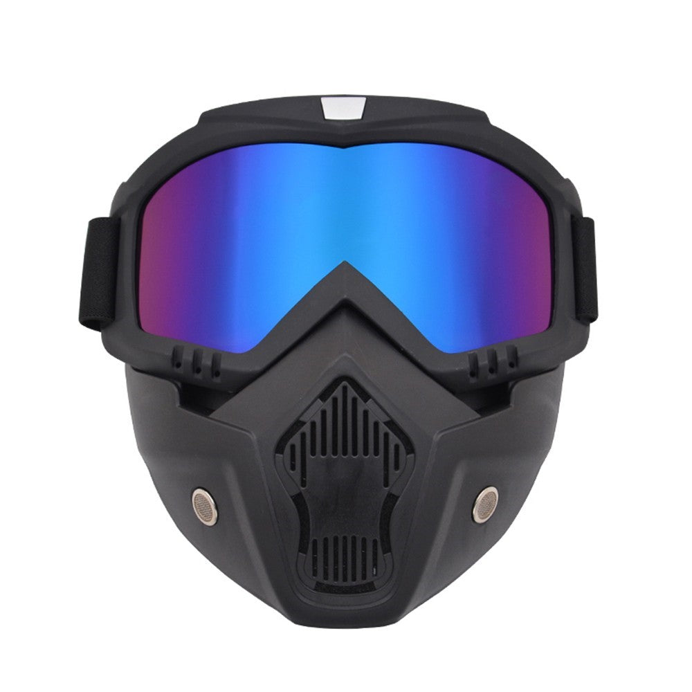 Motorcycle Goggles Mask Detachable Road Riding Windproof Helmet Glasses for Outdoor Activities