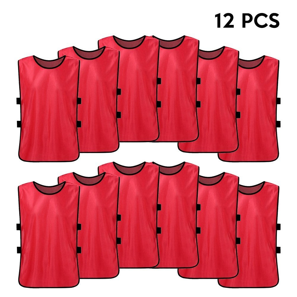 12PCS Adults Soccer Quick Drying Football Vest Practice Sports Vest Breathable Bibs