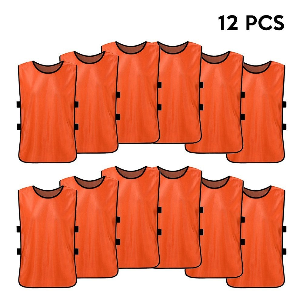 12PCS Adults Soccer Quick Drying Football Vest Practice Sports Vest Breathable Bibs