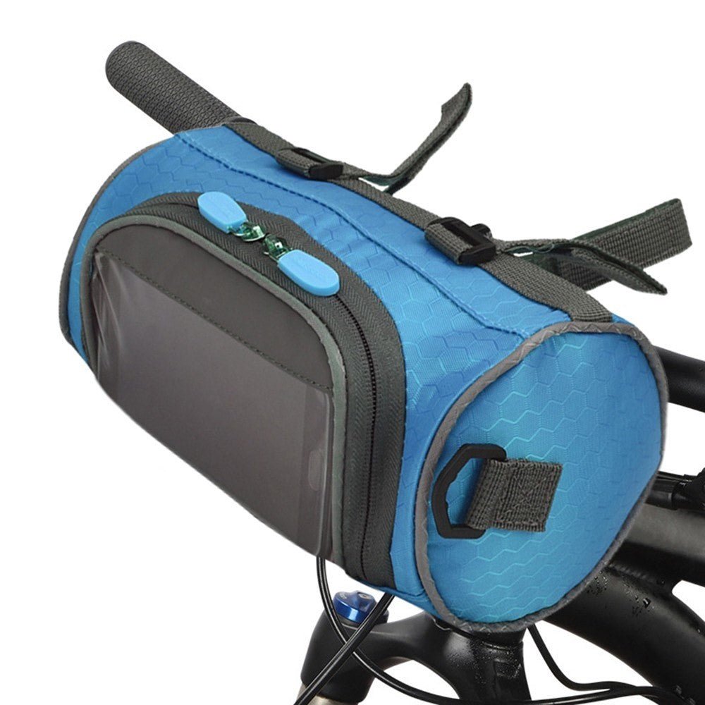 Bike Handlebar Bag Bike Bucket Bag with Touch Screen Waterproof Bicycle Front Storage Bag Large Capacity Cycling Front Pack