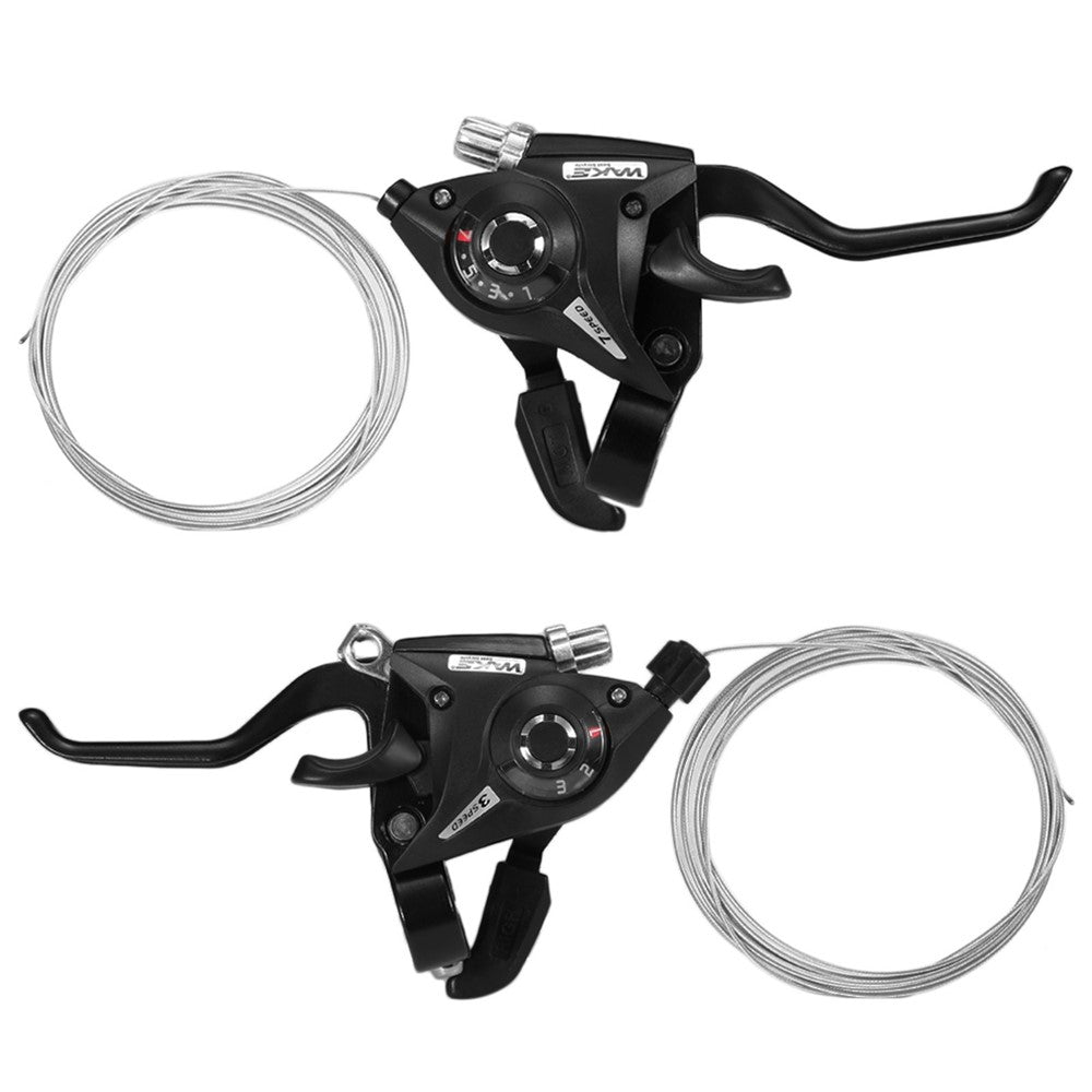 2pcs Bicycle Speed Shifter Brake Shifter 21 Speed Bike Gear Shifter Brake Lever Combo for Moutain Bike MTB BMX Fixie Gear Cycling