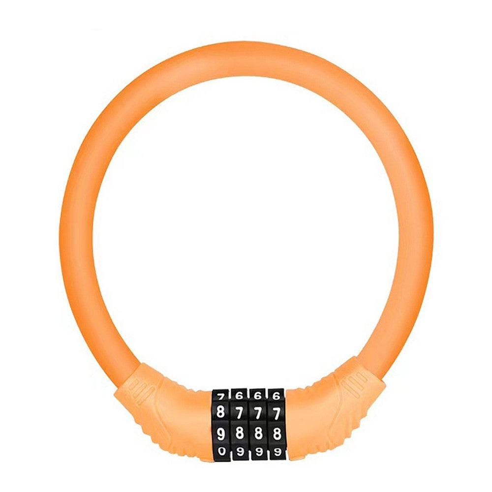 Pocket Size Portable 4 Digit Private Password Bike Lock Cable Lock Bicycle Security Lock Anti-Theft Code Bike Lock for Bike Electric Scooter
