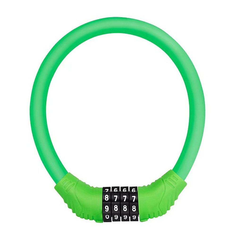 Pocket Size Portable 4 Digit Private Password Bike Lock Cable Lock Bicycle Security Lock Anti-Theft Code Bike Lock for Bike Electric Scooter
