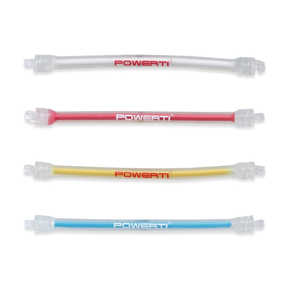 POWERTI 4Pcs/Set Tennis Racket Damper Silicone Strips Tennis Bat Vibration Absorbing Shock Reducing Anti-slip Strips