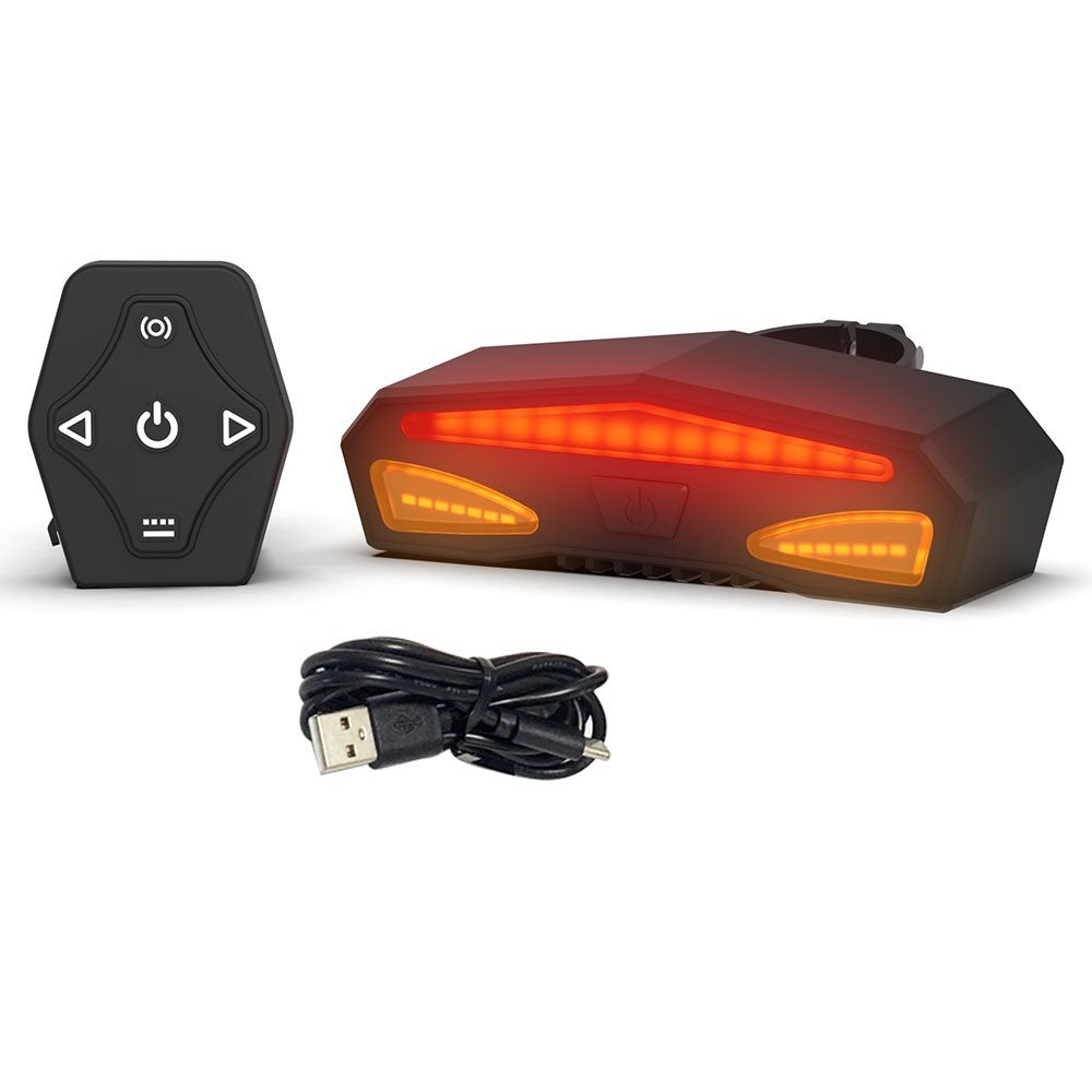 Bike Tail Light Turn Signals USB Rechargeable Wireless Bicycle Rear Light with 3 Lighting Modes