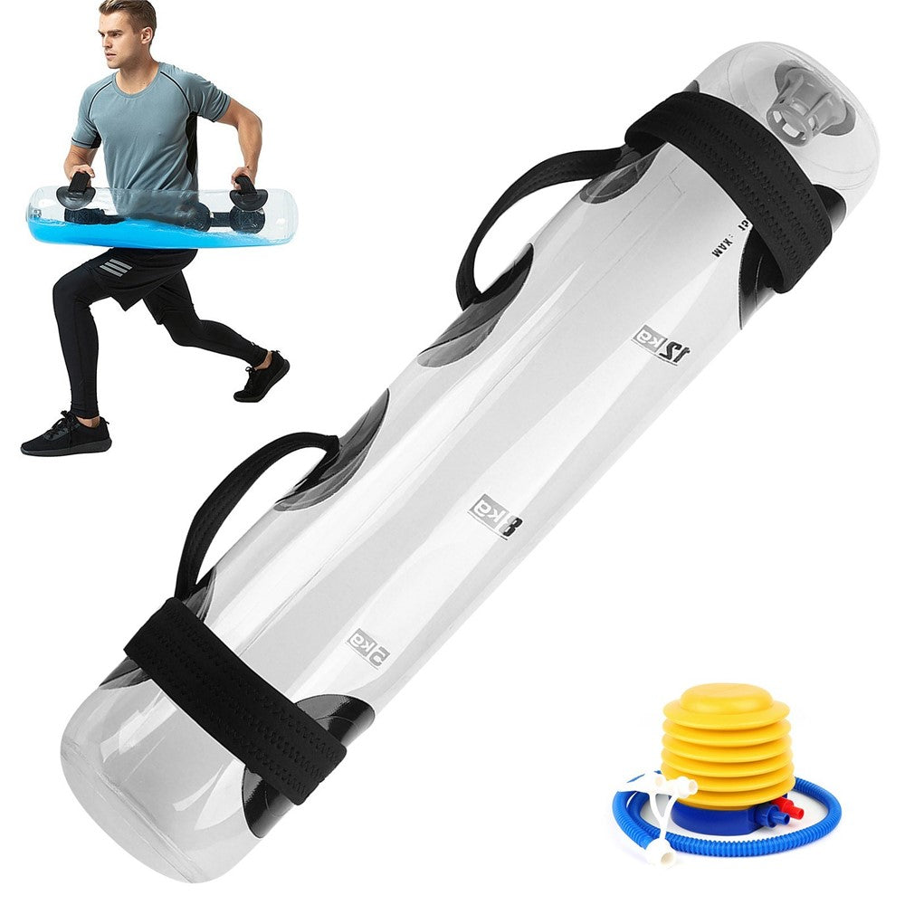 15kg/33lb Water Aqua Bag Weight Training Water-filled Bag with Air Pump for Fitness Workout