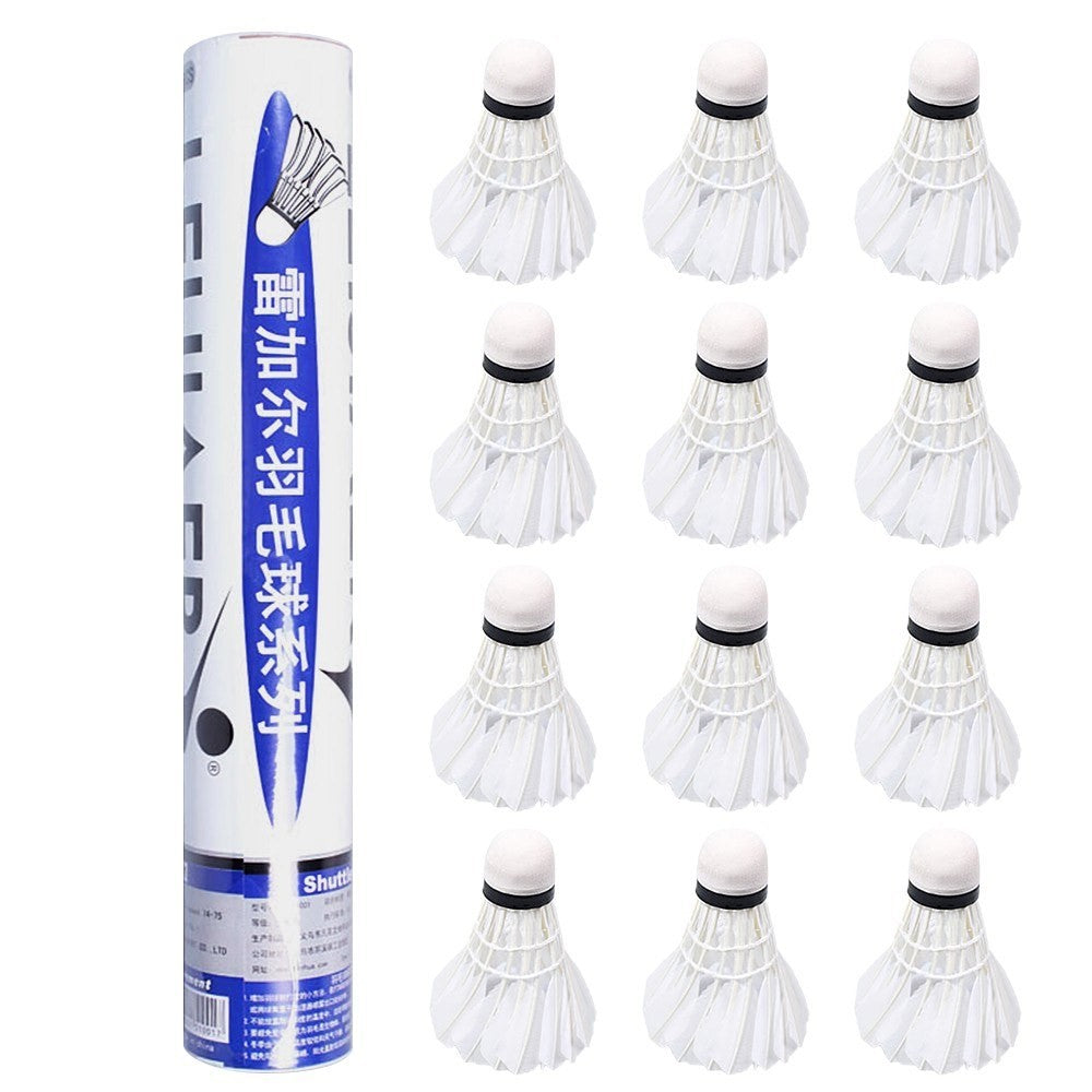 12Pcs Feather Badminton Shuttlecocks High Speed Badminton Balls for Indoor Outdoor Sports