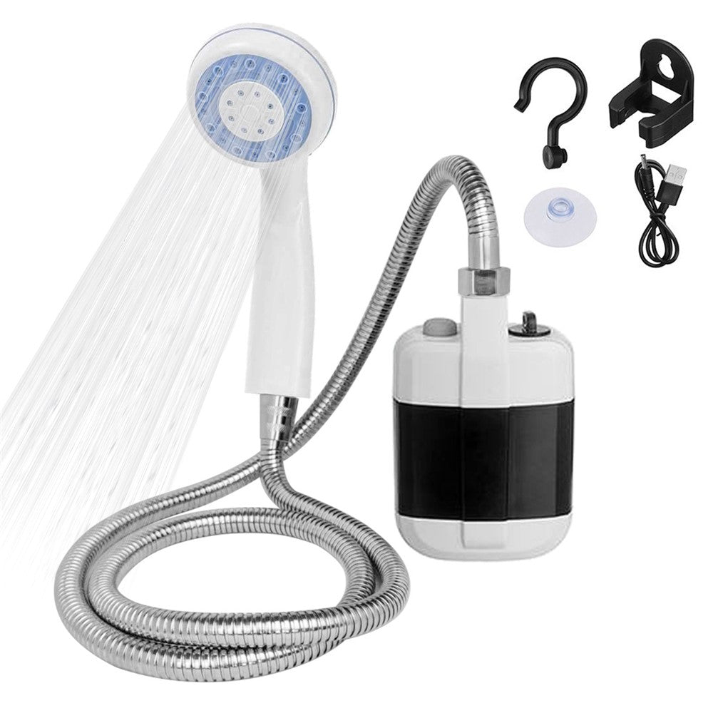 Portable Camping Pet Cleaning Beach Washing Shower 4.9ft Hose Outdoor Shower Device with Rechargeable Pump