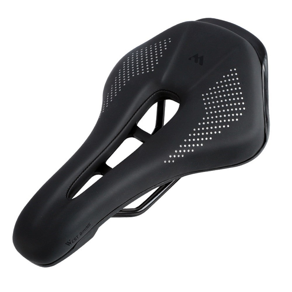WEST BIKING Bike Saddle Bicycle Saddle Replacement Soft PU Leather Hollow Seat Cushion for MTB Mountain Bike Road Bike