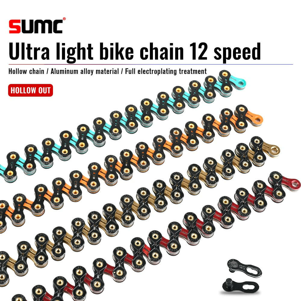 SUMC SX12 12V Bicycle Chain 126L 12 Speed Bicycle Chain with MissingLink for Mountain/Road Bike Bicycle Parts With Original box
