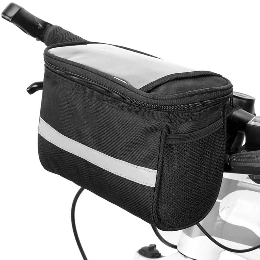 Cycling Bike Bicycle Insulated Front Bag MTB Bike Handlebar Bag Basket Pannier Cooler Bag with Reflective Strip-WAYBIKER