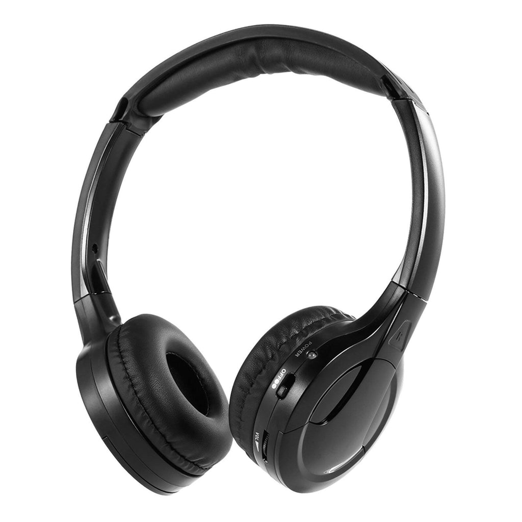 IR Infrared Wireless Car Headphones Stereo Headset Wired Earphone Dual Channel for In-car DVD Player-WAYBIKER