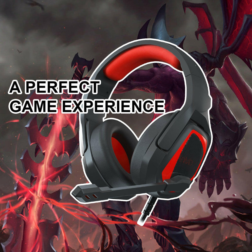 Anivia MH602 Gaming Headset for PC Laptop Noise Cancelling Over Ear Headphones with Mic 3.5mm Jack Wired Headset Bass Surround Soft Earmuffs for Games-WAYBIKER