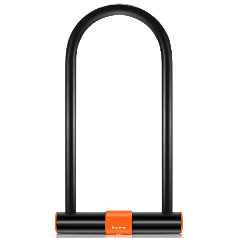 WEST BIKING Carbon Steel Bike U Lock Anti-Theft Secure MTB Road Bicycle Lock Motorcycle Scooter Cycling Accessories-WAYBIKER
