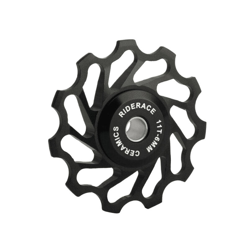 RIDERACE Bicycle Ceramic Rear Derailleur Pulley Wheel AL7075 11T Guide Bearing Jockey Pulley For Road Bike 4mm 5mm 6mm MTB Part-WAYBIKER