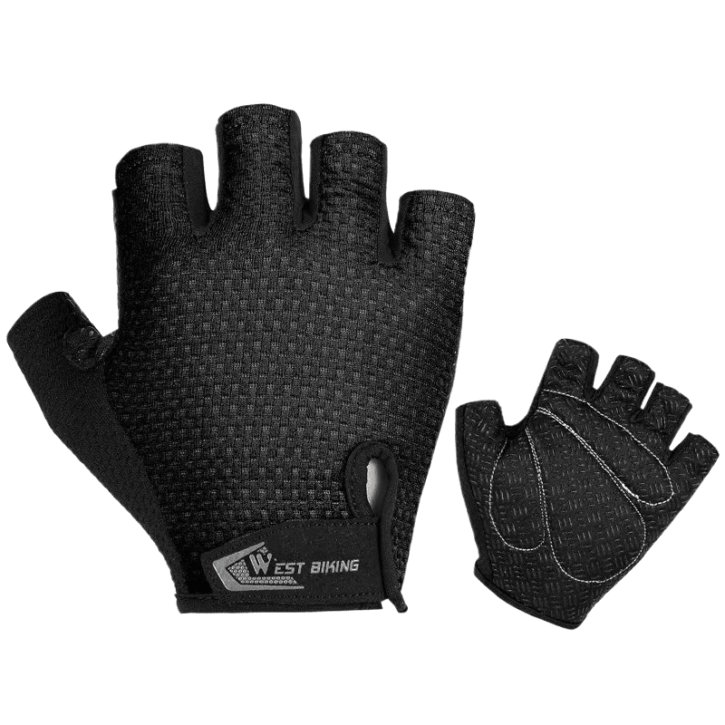 WEST BIKING MTB Road Bike Gloves Half Finger Anti Slip Cycling Gloves Motorcycle Men Sport Fitness Bicycle Fingerless Gloves-WAYBIKER