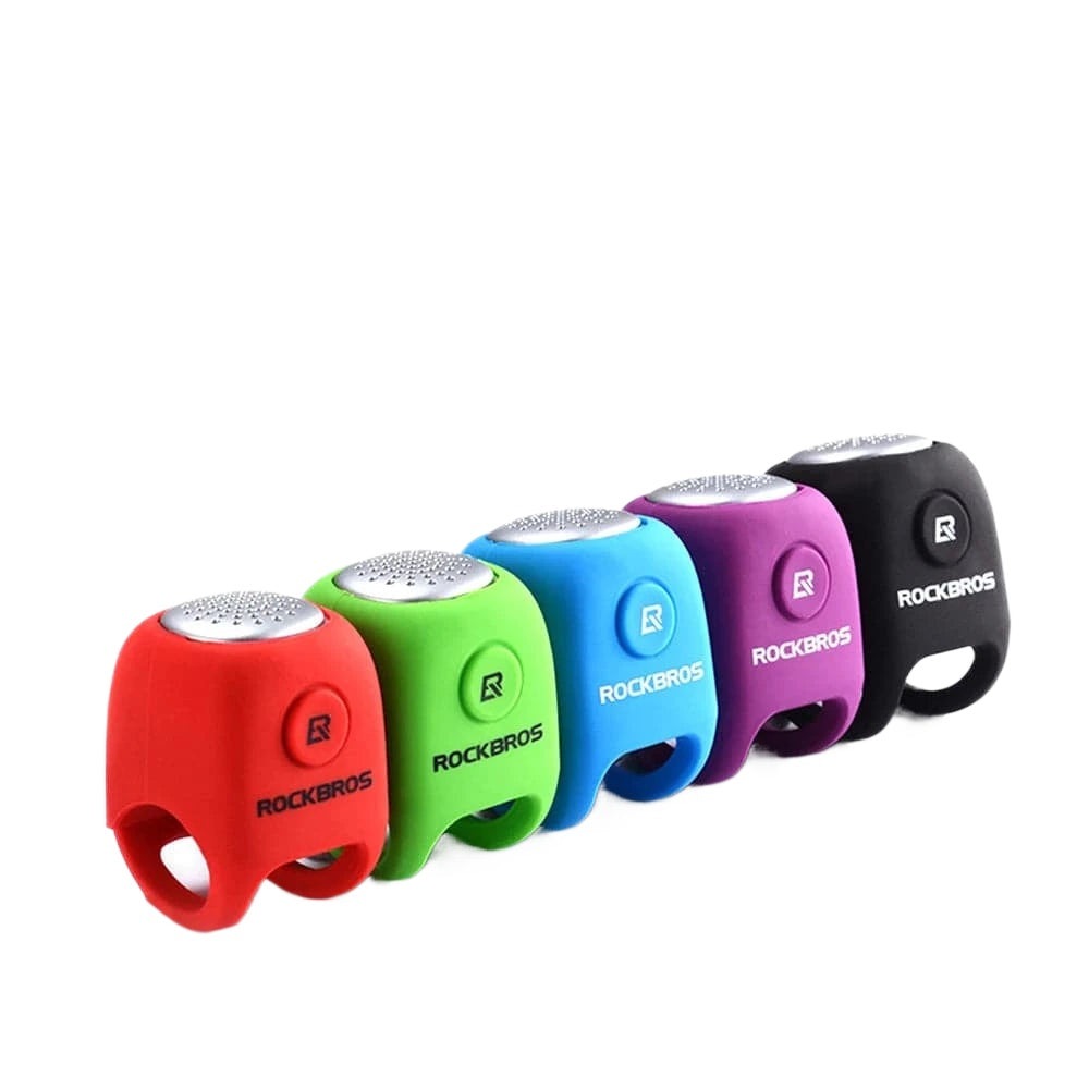 ROCKBROS Electric Cycling Bells Horn Rainproof MTB Bicycle Handlebar Bell Silica gel Shell Ring Saving Bell Bicycle Accessory-WAYBIKER
