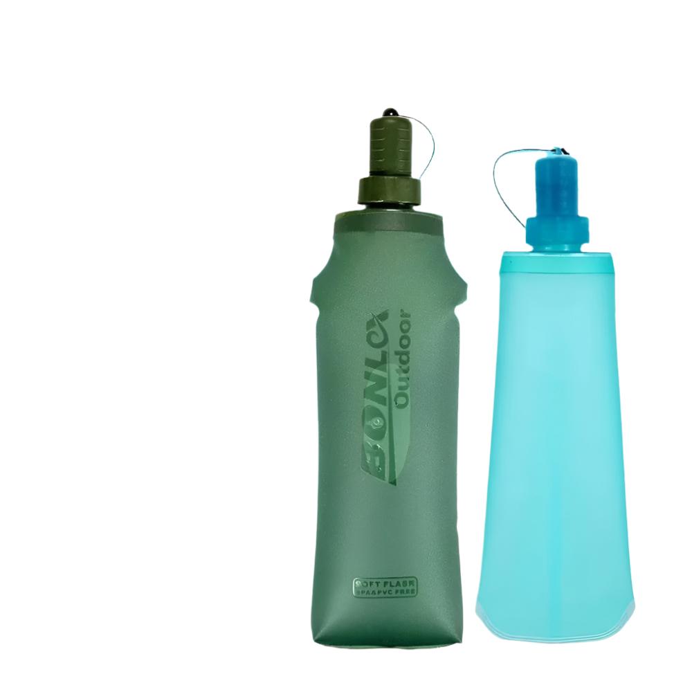 TPU Folding Soft Flask Sport Water Bottle Running Camping Hiking Water Bag Collapsible Drink Water Bottle Water Bag-WAYBIKER