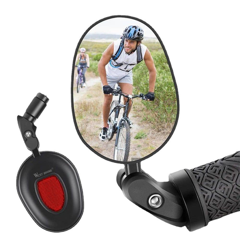 WEST BIKING Bike Rearview Mirror MTB Road Bicycle Handlebar Mirror Wide Angle 360 Rotation Adjustable Cycling Rear View Mirror-WAYBIKER