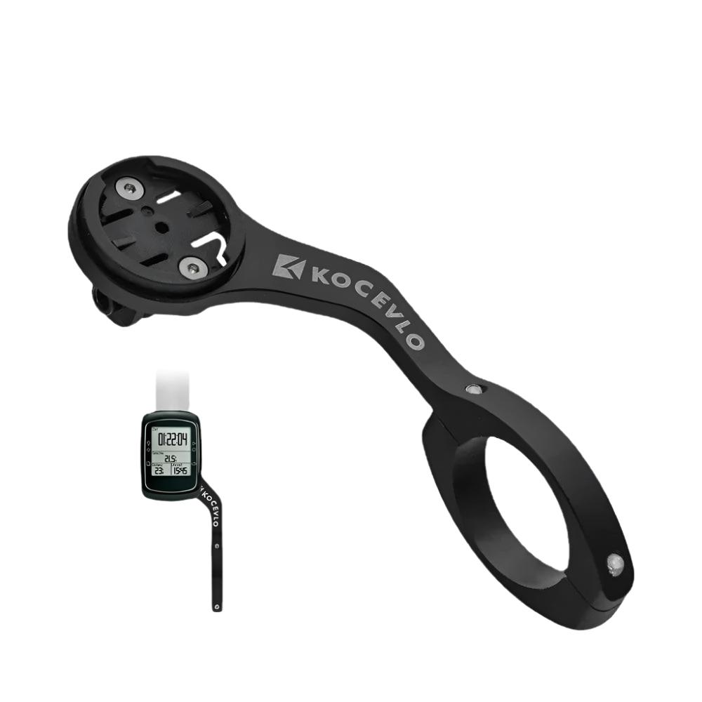 KOCEVLO Bicycle Aluminium Computer Extended Out Front Stand Handlebar Mount Camera Bracket Fits GoPro Sports Camera For  Garmin-WAYBIKER