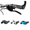 1 Pair Bicycle Handlebar Grip Ergonomic Anti Skid Lock on Handle Cover Aluminum Alloy Rubber Grips MTB Bike Accessories-WAYBIKER