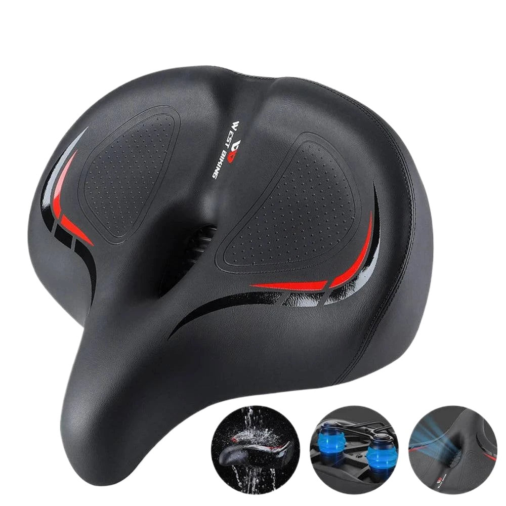Thickened High Elasticity Bike Saddle Soft Waterproof PU Pad Road Bicycle Seats Comfort Breathable AntiSlip Cycling Cushion-WAYBIKER