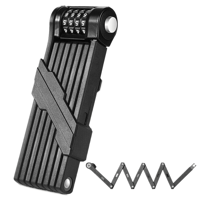 WEST BIKING Bicycle Folding Chain Lock Anti Theft Combination Lock Heavy Duty Safety Motorcycle MTB Road Cycling Electric Lock-WAYBIKER
