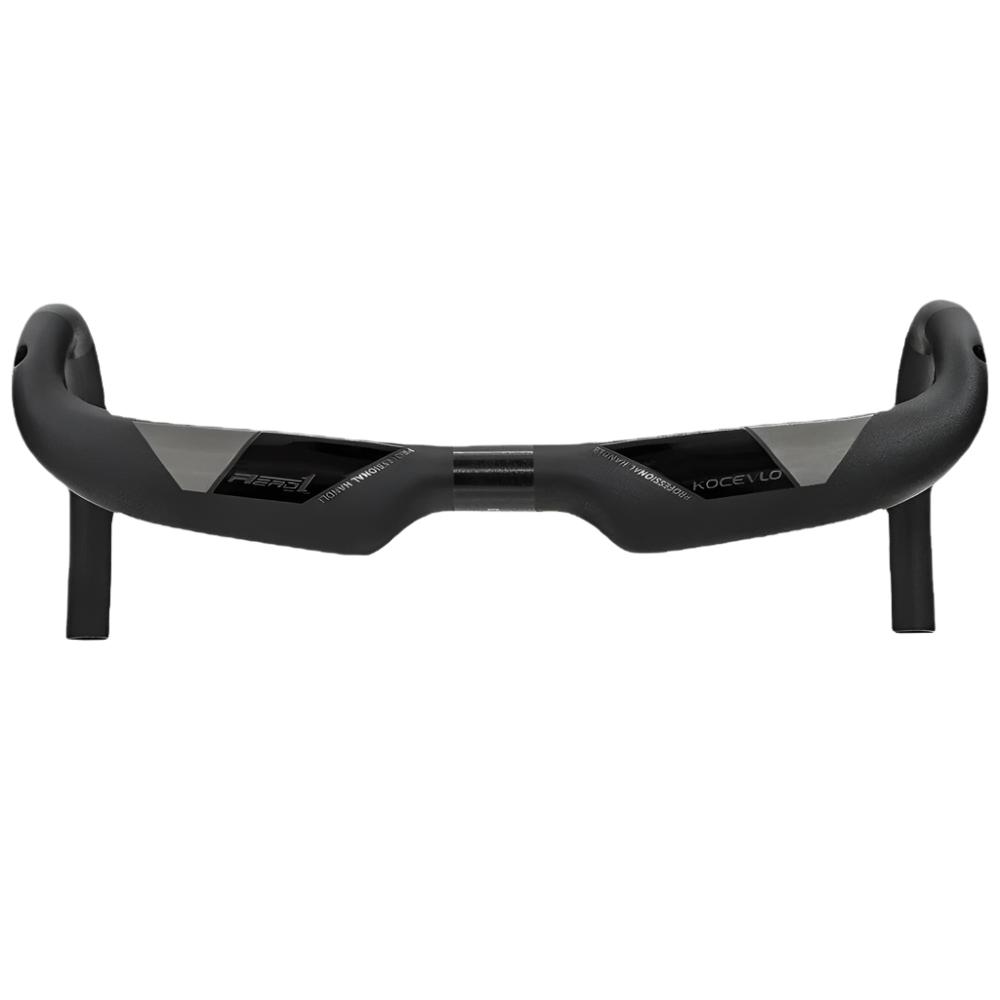KOCEVLO carbon fiber bicycle handlebar Reduce resistance bent bar strengthen bike parts 380/400/420/440mm inner routing-WAYBIKER