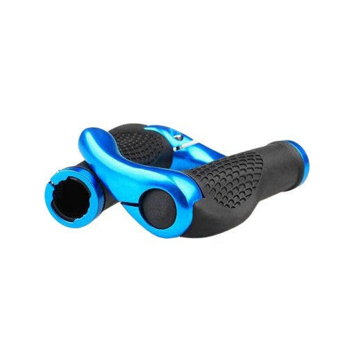 1 Pair Bicycle Handlebar Grip Ergonomic Anti Skid Lock on Handle Cover Aluminum Alloy Rubber Grips MTB Bike Accessories-WAYBIKER