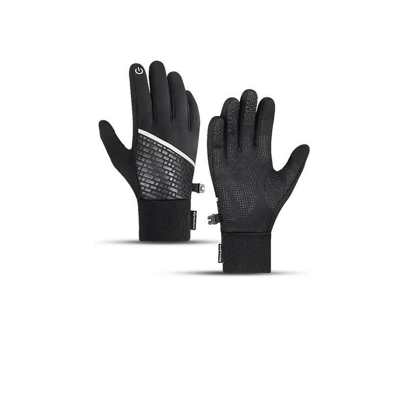 Winter Gloves Warm Touchscreen Full Finger Cycling Gloves Waterproof Sport Gloves Bike Skiing Motorcycle Riding-WAYBIKER