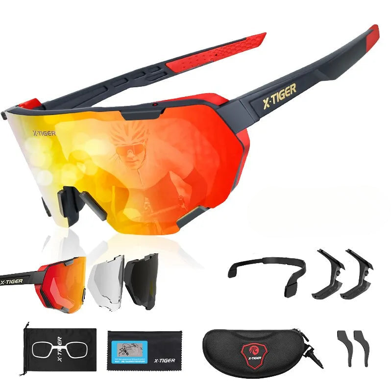 X-TIGER Photochromic Cycling Glasses Men Women Polarized Bicycle Sunglasses Sports Cycling Running Driving Fishing Glasses-WAYBIKER