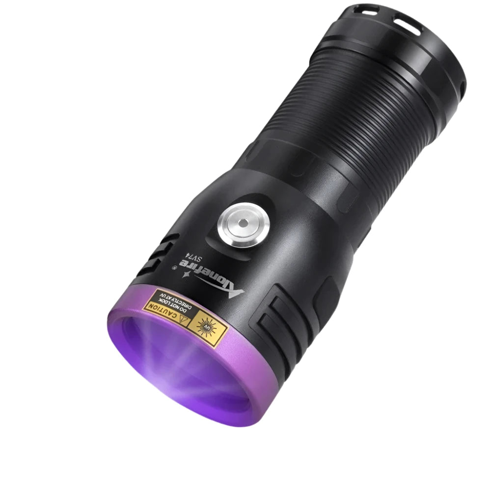 60W 80W UV High power Flashlight USB Rechargeable Blacklight Torch Curing Money Ore Scorpion Pet Stains Cat Tinea Marker Light-WAYBIKER