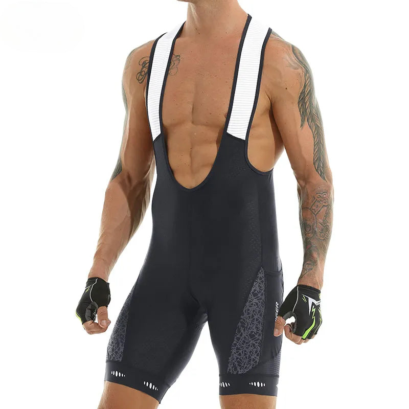 X-TIGER Cycling Bib Shorts Men’s 5D Padded Bike Bibs Biking Tights With Pockets Triathlon Pro Licra UPF50+ Bicycle Shorts-WAYBIKER