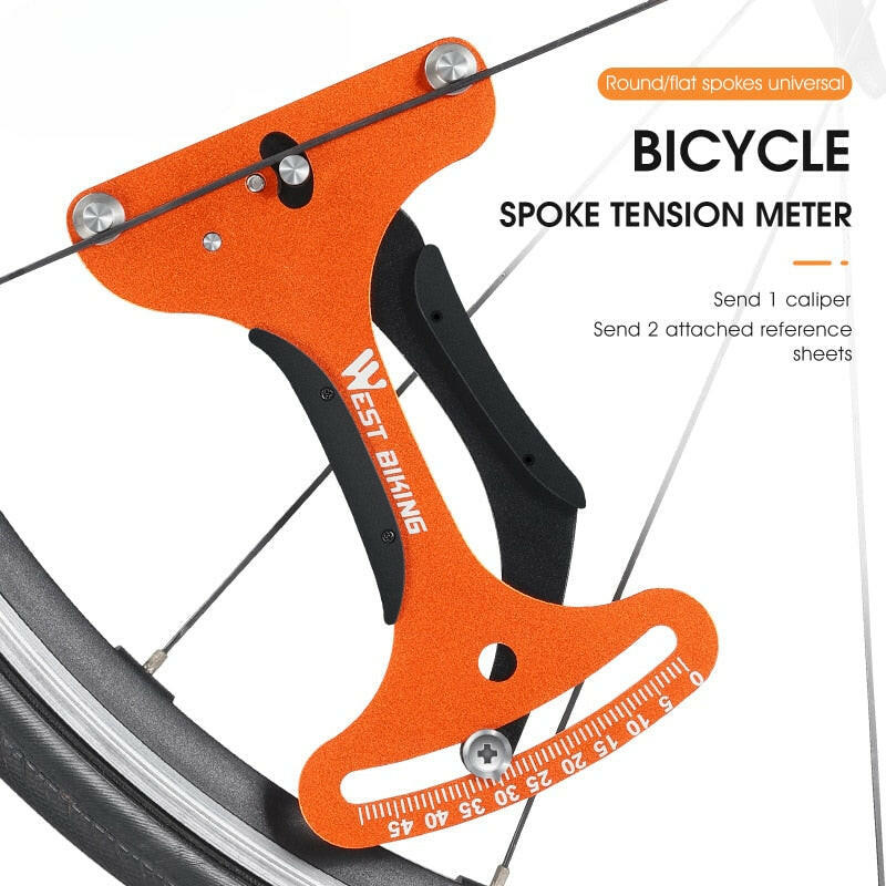 WEST BIKING Bicycle Tool Spoke Tension Meter Precision Bicycle Spoke Indicator MTB Road Bike Wheel Spoke Checker Repair Tools