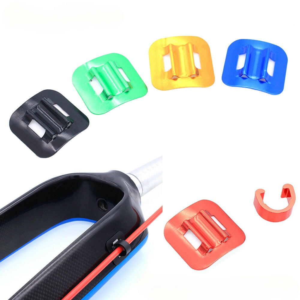 ZTTO 2 pcs MTB Bicycle C Type U Buckle Snap Disc Brake Bike Shifter Cable Hose Guide Set Pipe Line Deduction Transmission Clamp-WAYBIKER
