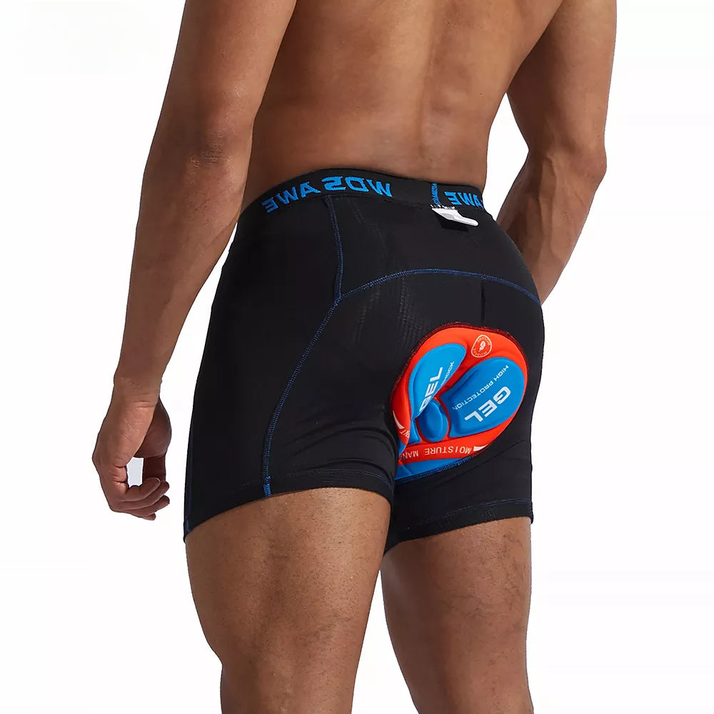 WOSAWE Cycling Underwear Men Cycling Under Shorts Breathable Bicycle Underpant Shockproof MTB Road Bike Riding Shorts GEL Pad-WAYBIKER