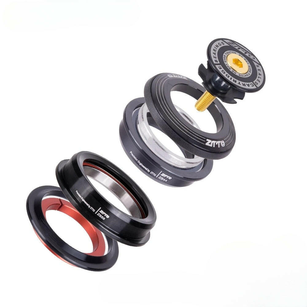 ZTTO MTB Bike Road Bicycle Headset ZS44 ZS55 Tapered Straight Universal 1.5 inch 28.6mm Fork Zero Stack Integrated With Cups-WAYBIKER