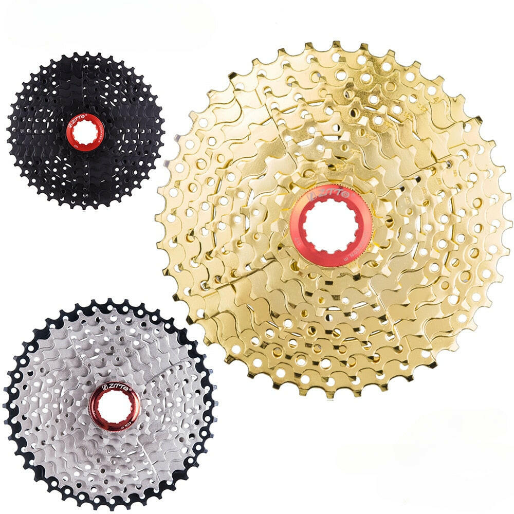 ZTTO 9 Speed Cassette 11-40 T Wide Ratio Freewheel Mountain Bike MTB Bicycle Cassette Flywheel Sprocket Compatible with Sunrace-WAYBIKER