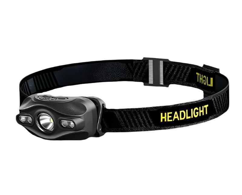 Smiling Shark TD0143 Headlight Wave Induction Headtorch Waterproof Rechargeable Headlamp for Hiking Night Working Fishing-WAYBIKER