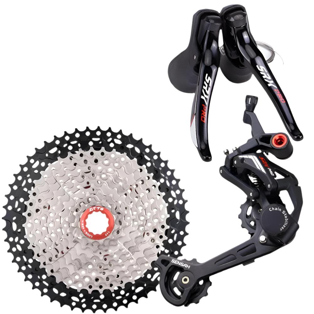 gravel bike cassette ZTTO 1x11 Speed Gravel Bike Groupset Clutch Derailleur Fit 46T 50T 11s Cassette Light Weight Bicycle Shift Brake Road Group Set