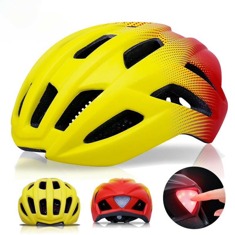 X-Tiger Bicycle Helmet Outdoor Sport Ultralight LED Light Cycling Safety Helmet Intergrally-molded Mountain Road Bike MTB Helmet-WAYBIKER