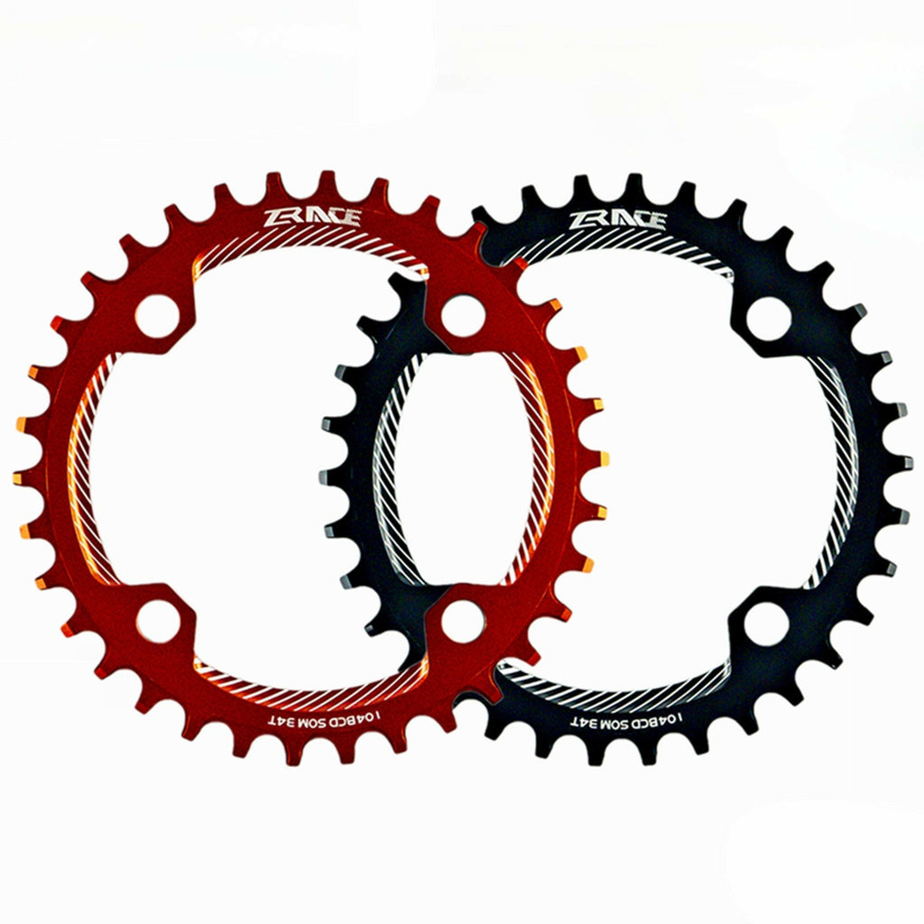 ZRACE Chainrings Chainwheels BCD104, 32T/34T/36T/38T, Narrow Width Tooth AL7075 CNC for MTB-WAYBIKER
