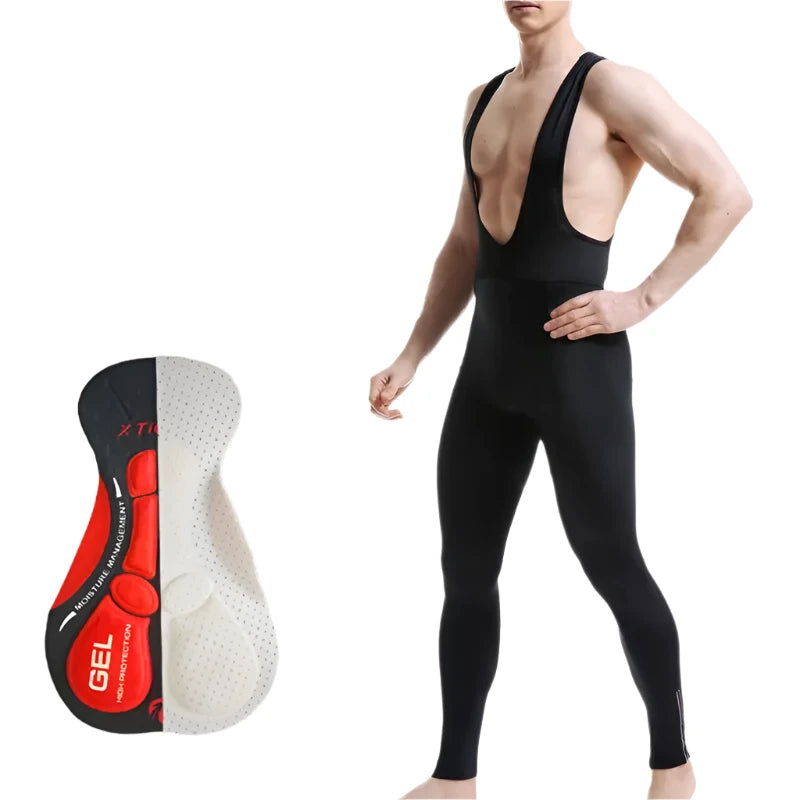 X-Tiger Whole Black 5D GEL Pad Pro Cycling Bib Pants MTB Bike Cycling Trousers Anti-sweat Quick-Dry Mountian Bike Bib Pants-WAYBIKER