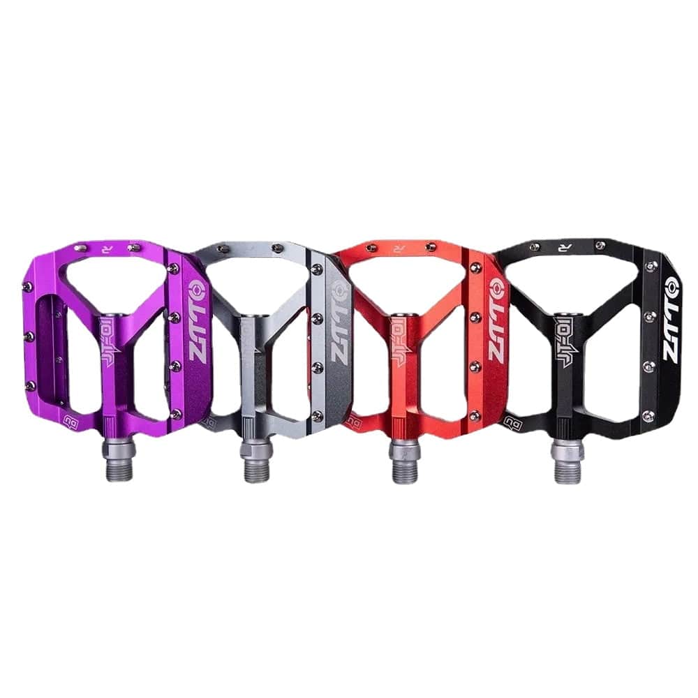 ZTTO MTB Bearing Aluminum Alloy Flat Pedal Bicycle Good Grip Lightweight 9/16 Pedals Big For Gravel Bike Enduro Downhill JT01