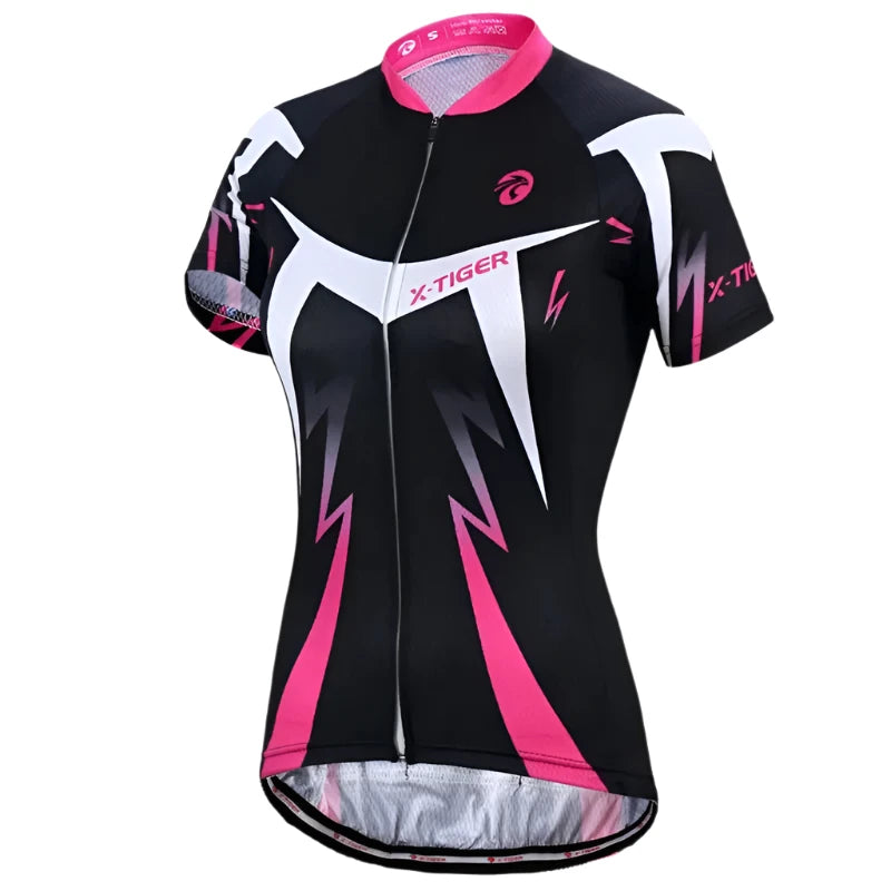 X-TIGER Women's Cycling Jersey Summer Anti-UV Cycling Bicycle Clothing Quick-Dry Mountain Female Bike Clothes Short Jersey-WAYBIKER