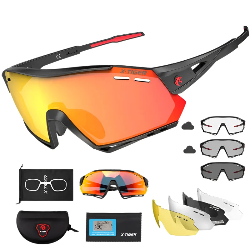 X-TIGER Photochromic Cycling Sunglasses Outdoor Hiking Fishing Sports Glasses Polarized UV400 MTB Racing Road Man Cycling Goggle-WAYBIKER