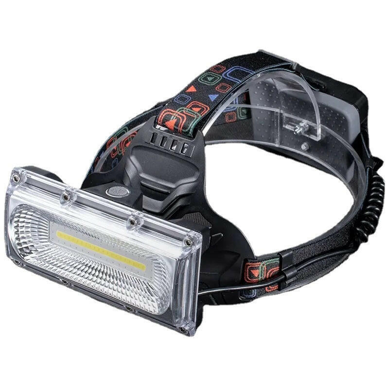 Smiling Shark K608 COB Headlight Warning Light Rechargeable Waterproof Floodlight Headlamp for Night Working Camping Hiking