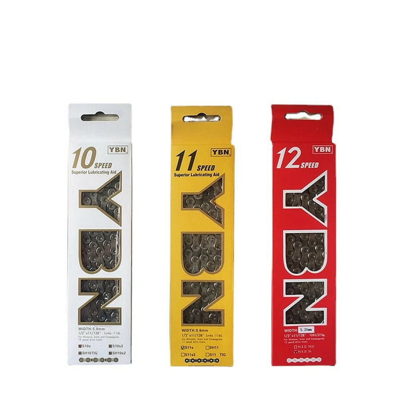 YBN 10/11/12S Chain MTB Mountain Road Bike Chains 10 11 12 Speed Hollow Bicycle Quick Link Silver S11S S12S Compatible SHIMANO-WAYBIKER